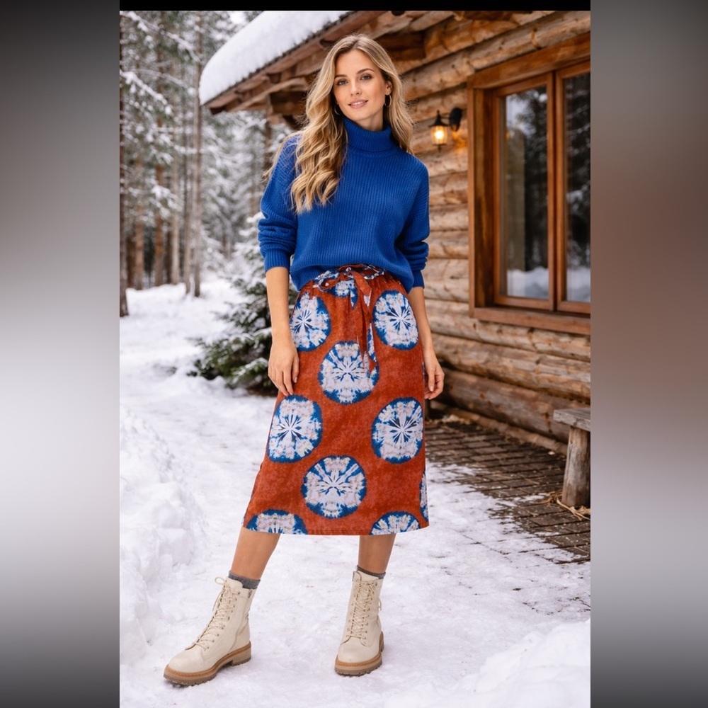 ANTHROPOLOGIE NWT Lanai MIDI Skirt Size S.